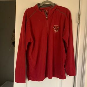 Vintage Red Boston college quarter zip large